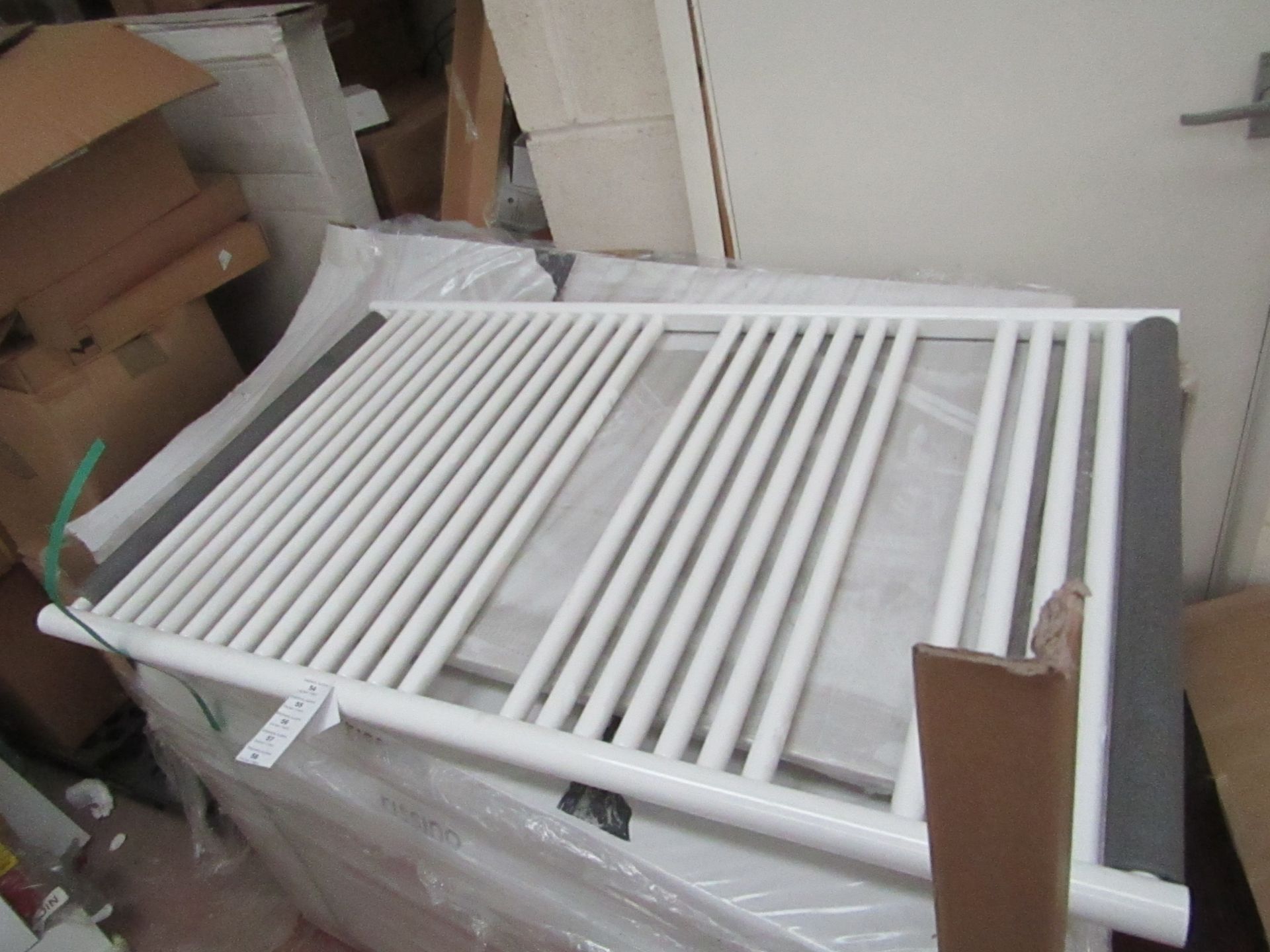 Tissino Hugo series 2 Chunky 1212x750mm White towel radiator, new and boxed.