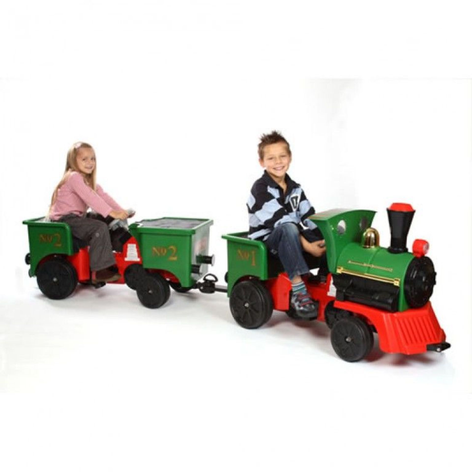 5pcs Brand new Boxed 12V ride On Train with Coal truck - 1 set comes in 2 boxes- 10 boxes on