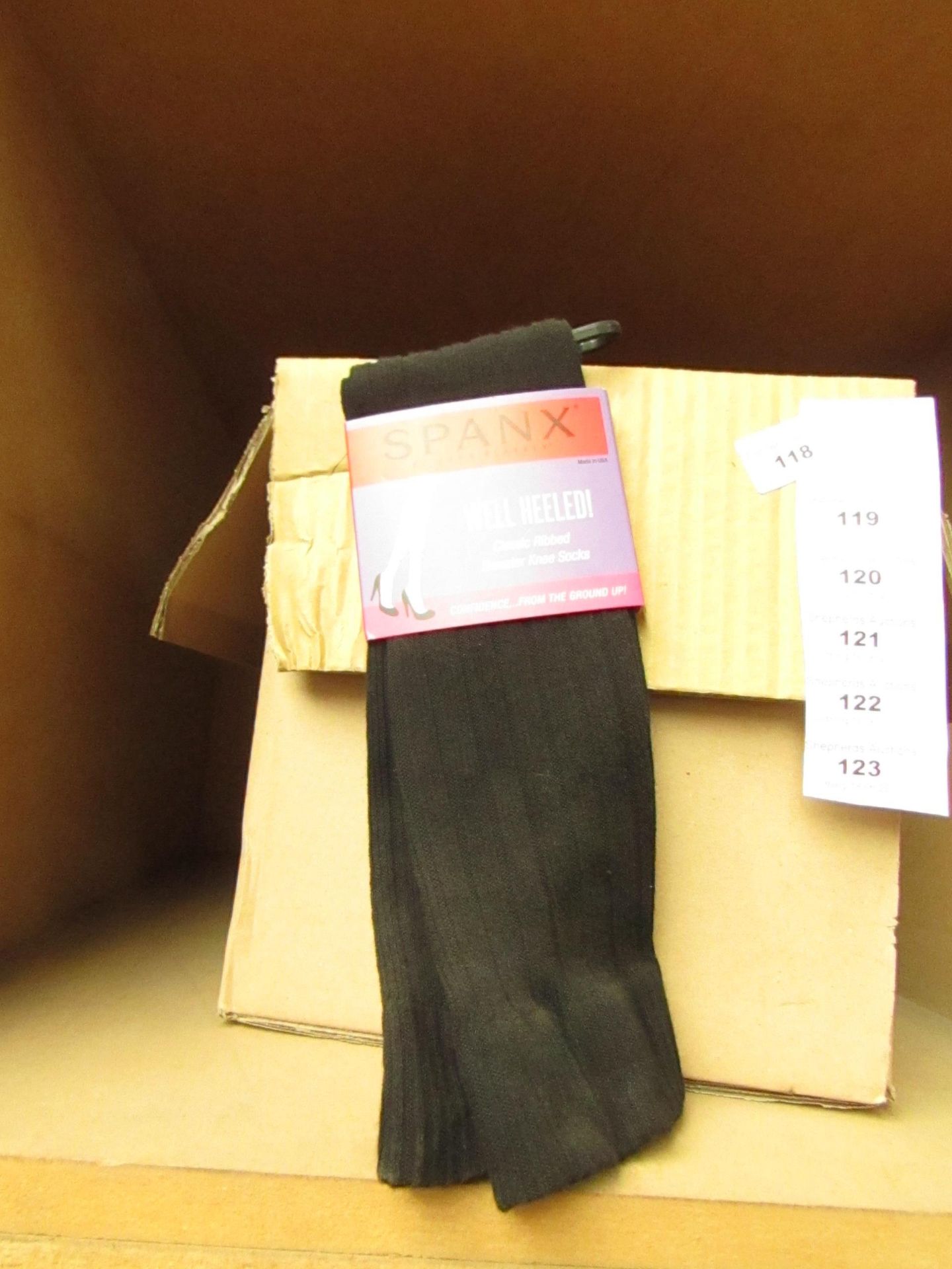 3 x Spanx by Sara Blackely Well Heeled Vintage Stripe Sweater Knee Socks one size RRP £5 each on