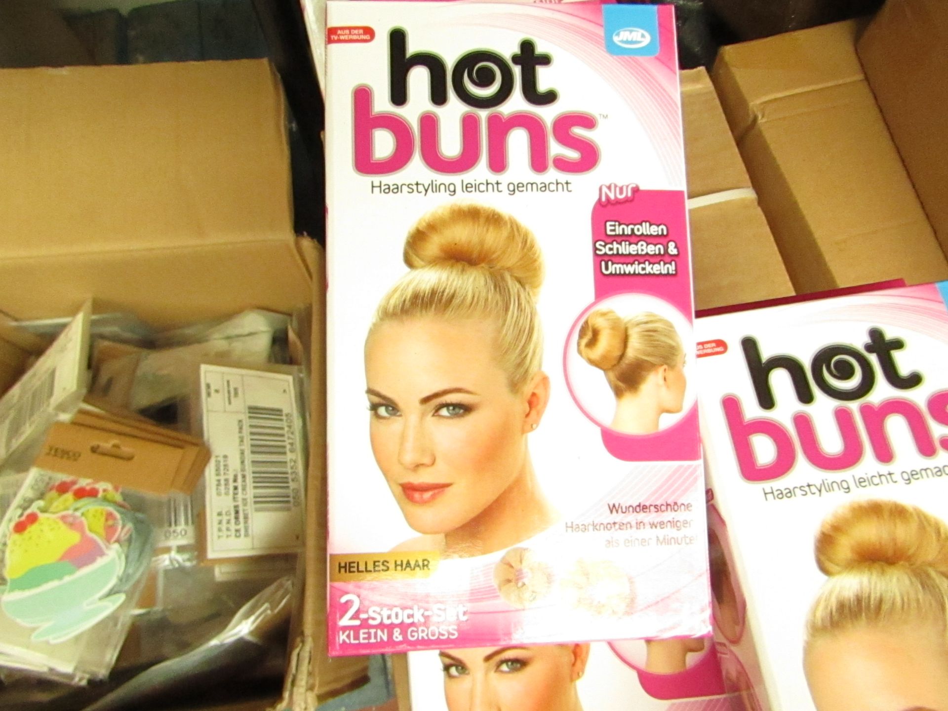 4 x JML Hot Buns For Blonde Hair. New & Boxed