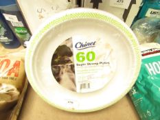 1 x Chinet 60 Super Strong Plates 100% Biodegradable packaged