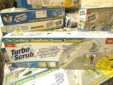 | 5X | TURBO SCRUB CORDLESS HAND HELD POWER SCRUBBERS | UNCHECKED AND BOXED | SKU C5060191466233 |