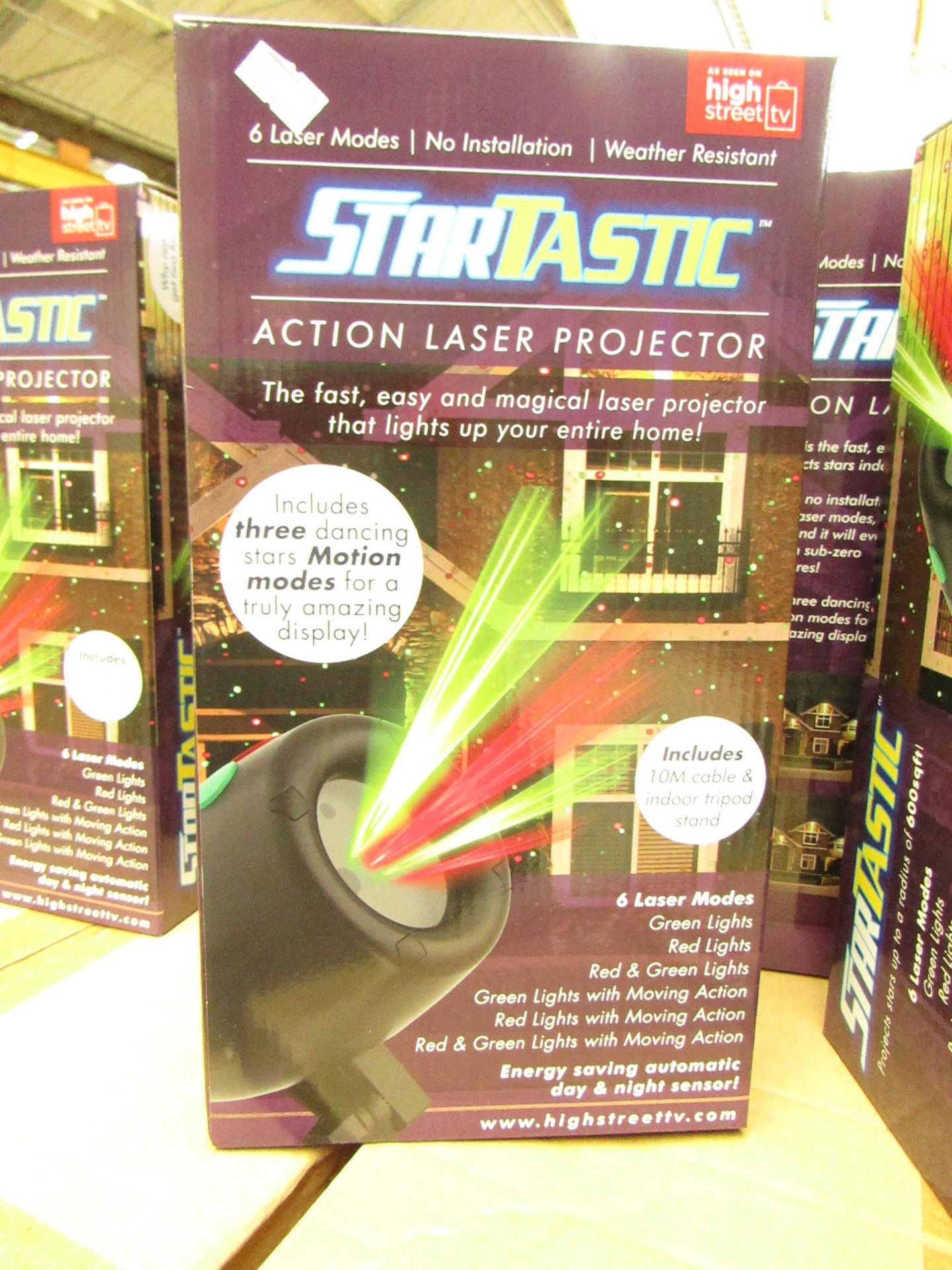 | 1X | STARTASTIC ACTION LASER PROJECTORS | NEW AND BOXED | NO ONLINE RE-SALE | SKU C5060191465304 |