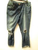 Next Size 18 Long Ripped Jeans. New with tags