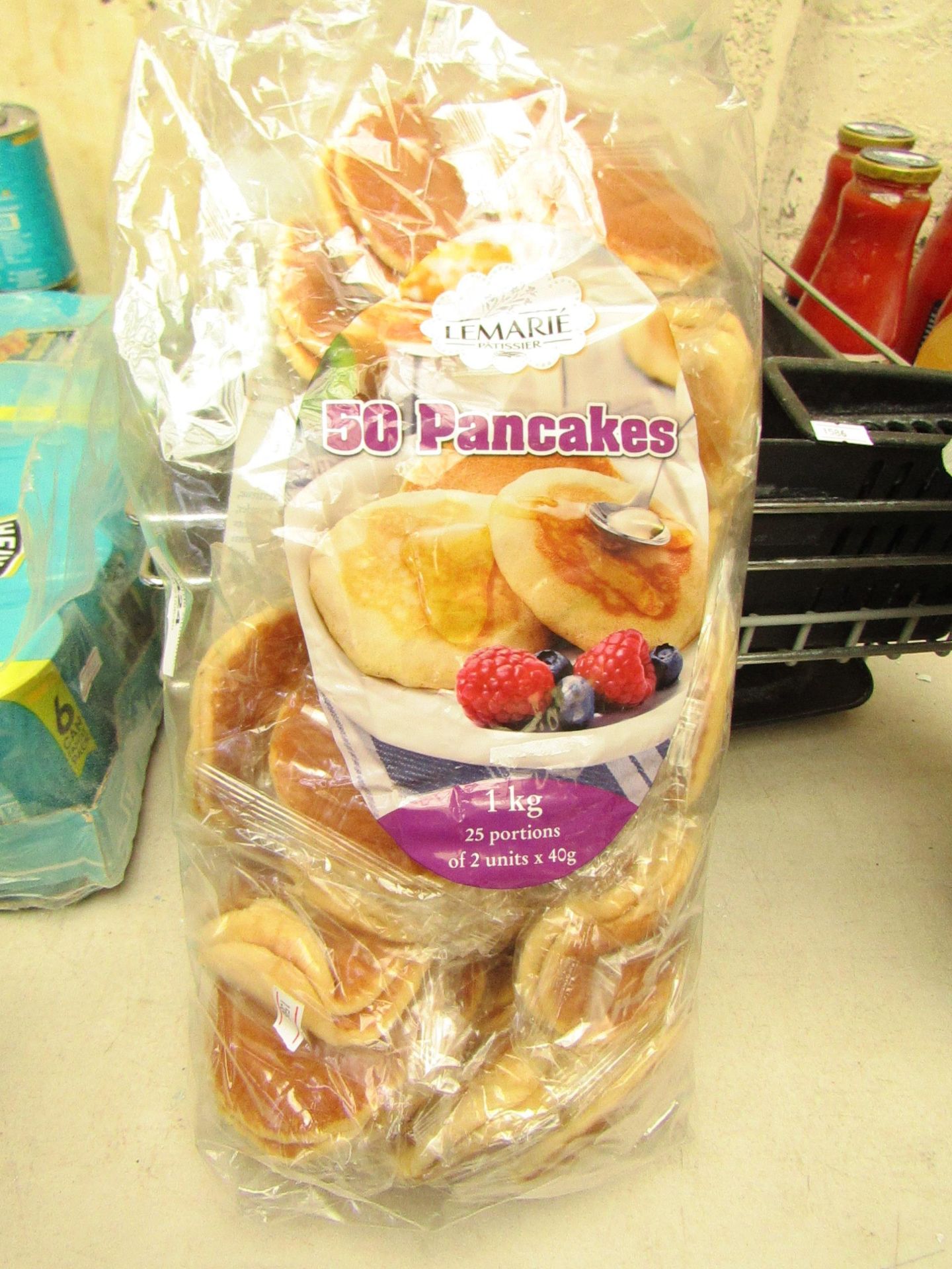 25 x packs of 2 LeMarie Patissier Pancakes 1kg  BB 04/06/20 (Indiviually packaged) new