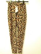 Leopard Print Skinny Trousers. Size 8. New with tags
