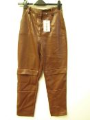 Missguides Faux Leather Cargo Size 10 Trousers. New with tags