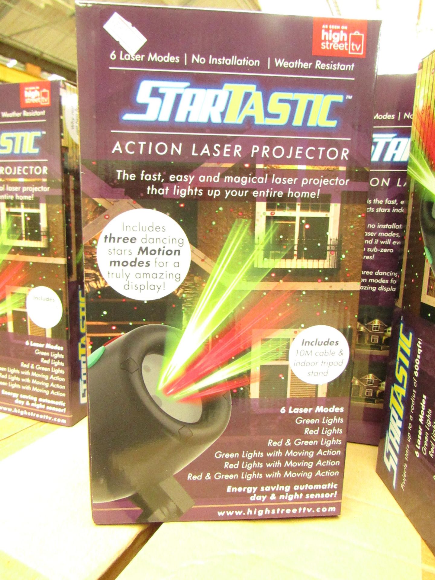 | 1X | STARTASTIC ACTION LASER PROJECTORS | NEW AND BOXED | NO ONLINE RE-SALE | SKU C5060191465304 |