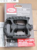 Box of 3x Bell Kicks 350 universal bike pedal sets, new