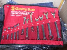 hesheng 12pcs wrench set 8-24mm,new and packaged