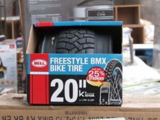 Box of 2x Bell 20" Freestyle BMX Bike tyres, new and boxed