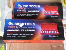gs mg tools 10pc wrench set, new and boxed