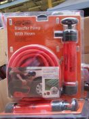 Stag Tools transfer pump with hoses, new and packaged.