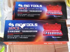 gs mg tools 10pc wrench set, new and boxed