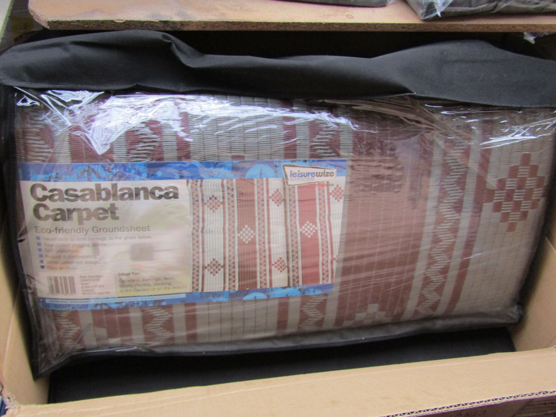 casablanca carpet groundsheet 2.5mx7.5m,new and packaged