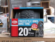 Box of 2x Bell 20" Freestyle BMX Bike tyres, new and boxed