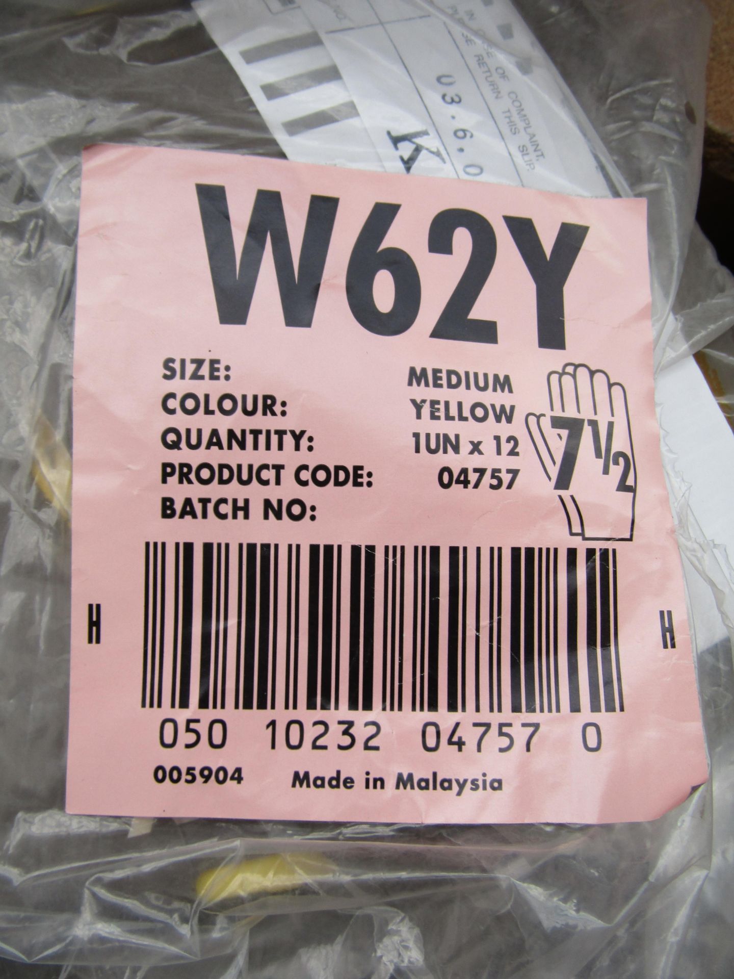 12x W26Y Protective gloves, size 7 1/2, new and packaged.