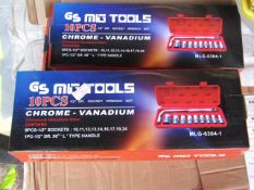 gs mg tools 10pc wrench set, new and boxed