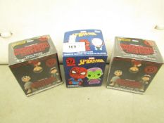 3 Items Being a Spiderman Mini Plush & 2 x Stranger Things Vinyl Figures. New