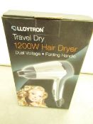 Lloytron Travel Dry 1200w Hair Dryer. New & Boxed