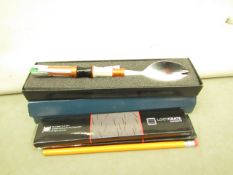 4 Items Being 2 x X files Pencil Sets & 2 x Dr Who Sonic Sporks. Unused