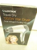 Lloytron Travel Dry 1200w Hair Dryer. New & Boxed