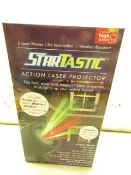 | 1X | STARTASTIC ACTION LASER PROJECTOR WITH 6 LASER MODES | NEW AND BOXED | SKU C5060191465304 |