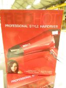 Red Hot Professional Style Hairdryer.2200w with 3 Heat Settings & 2 Speed Setiings. New & Boxed