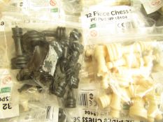 10 packs of 32 Chess Pieces. New & Packaged