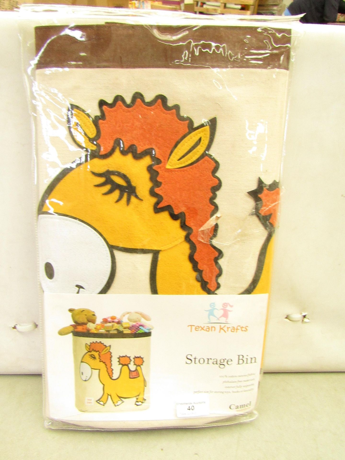 Texan Krafts Storage Bin Camel design. New & Packaged