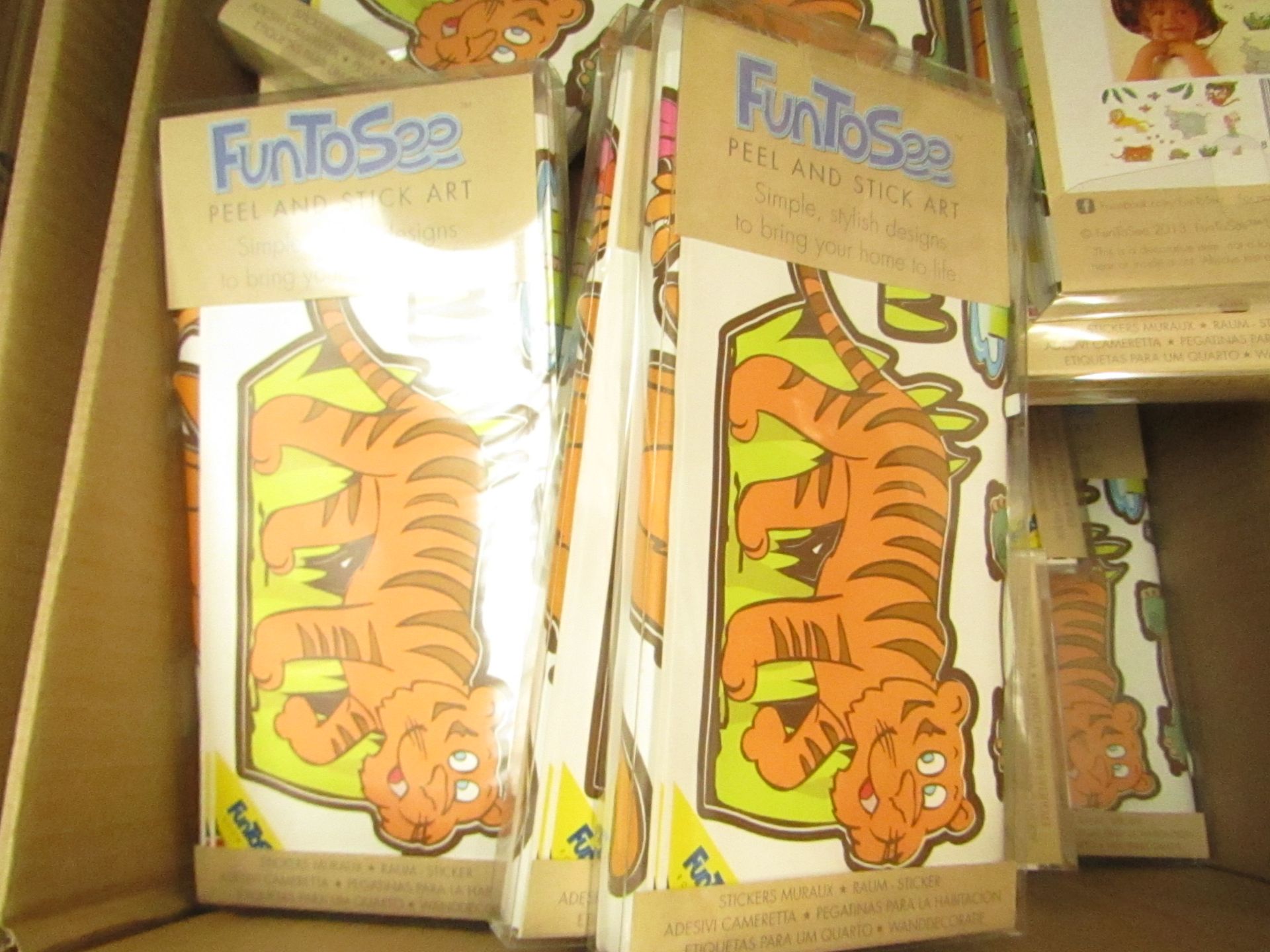 10 x Jungle Safari Peel & Stick Stickers. New & Boxed