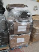 Pallet of 2 BER reclining armchairs, the items are unchecked for damage or completeness, colours and