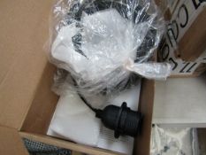 | 1X | WH BLACK PENDANT CORD SET FOR A LARGE BULB | LOOKS UNUSED AND BOXED |