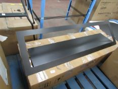 | 1X | NOTO 120CM BLACK METAL AIR SHELF | LOOKS UNUSED AND BOXED | RRP £335 | SEE LINK https://www.