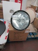 | 1X | NORR11 TG165 SAND BLACK INDUSTRIAL CELING LAMP 400W | LOOKS UNUSED WITH ORIGINAL BOX | RRP £