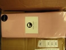 Sanctuary Fitted Sheet With Deep Box Single Blush 100 % Cotton new & Packaged