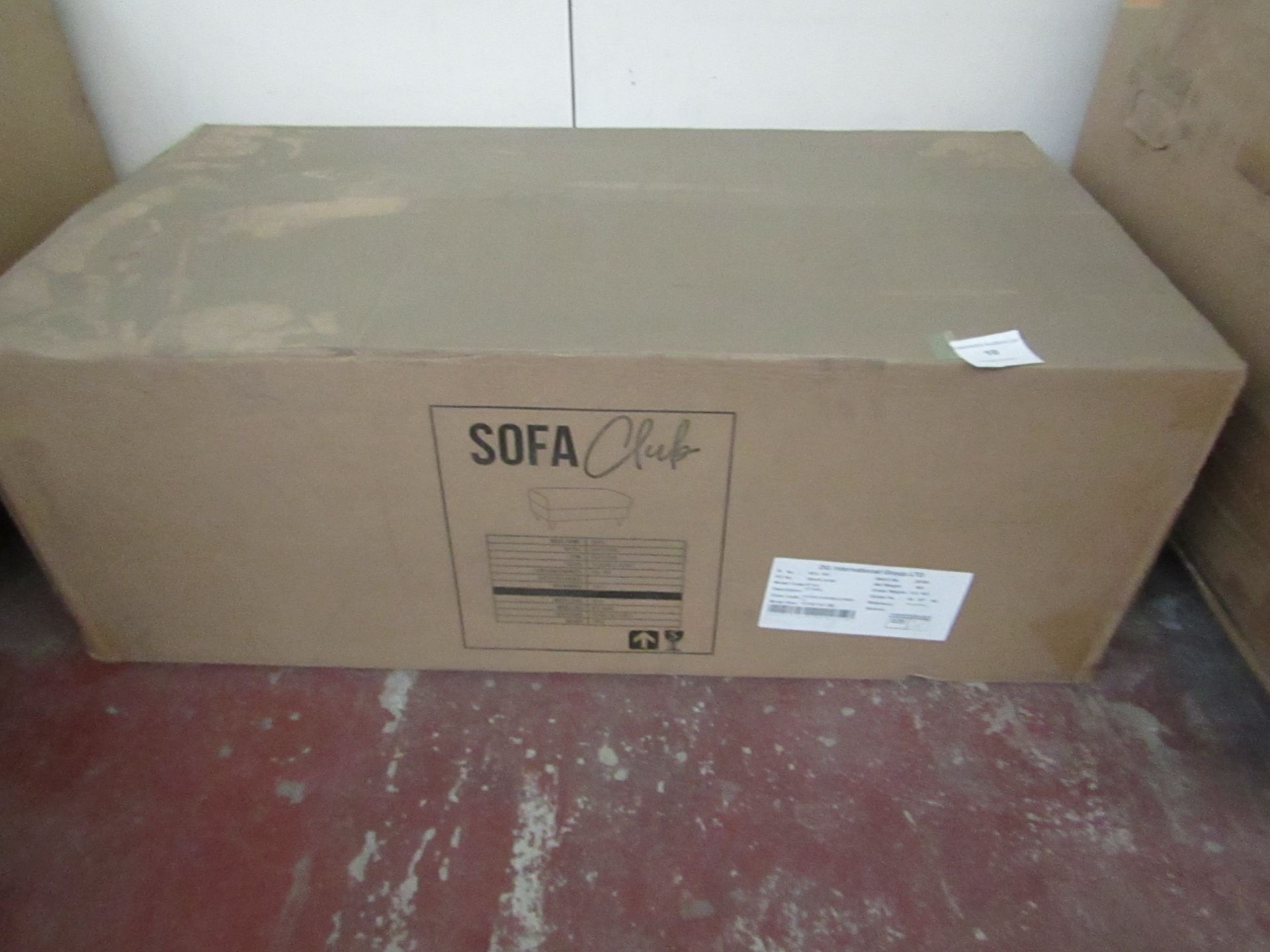 Sofa Club Soho Florane pebble coloured foot stool, looks unused and still boxed, Please note the - Image 2 of 2