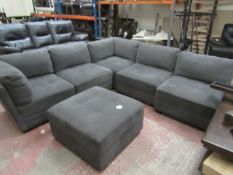 M Star 6 piece sectional sofa in charcoal, looks in good condtion but could do with a dusting down