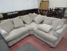 Costco Biege 3 section corner sofa, overall in good condition but needs a few spots cleaning