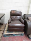 Costco Leather rockingmanual recliner leather arm chair, the mechanism is working but it needs a