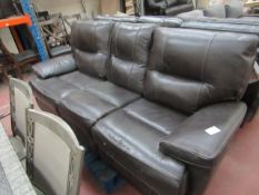 3 Seater electric reclining sofa with USB charging ports, tested working for the mechanism bt we