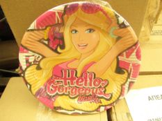 4 boxes of 24 Packs of 6 (576 in total) Barbie Paper Plates. Ideal for kids parties. New & Boxed