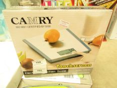 Camry Touchscreen Electronic Kitchen Scales. Boxed But Untested