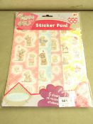 19 x Tatty Teddy Sticker Fun Sets with 5 Sheets of Reusbale Stickers in each. New & Packaged