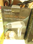 Lloytron 1200w Travel hair Dryer. Boxed & tested Working