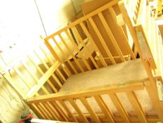 Natural Wood Solid Baby Cot Bed with Deluxe mattress. New & Boxed