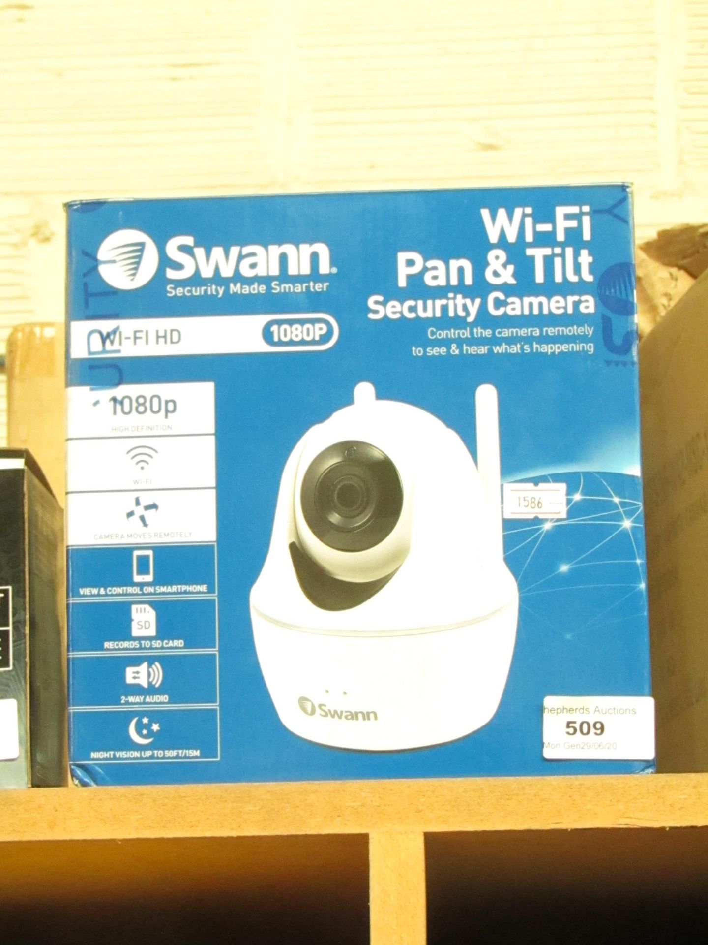 Swann 1080P Wi Fi Pan & Tilt Securty Camera. Boxed But Untested