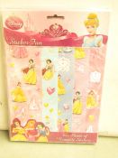 12 x Disney princess Sticker Fun Activity Books With 5 sheets of Reusable Stickers in each New &