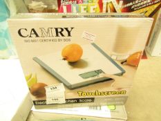 Camry Touchscreen Electronic Kitchen Scales. Boxed But Untested