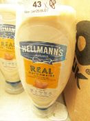 8 x 750ml Hellmans Real mayonaise. Unused. BB March 2021